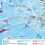 Экскурсии по Болонье - карта маршрута туристического поезда по Болонье