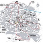 Экскурсии по Болонье - карта маршрута туристического автобуса по Болонье
