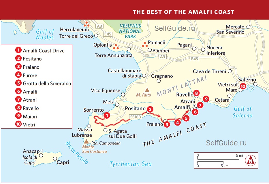 Что посмотреть вокруг Неаполя - побережье Амальфи