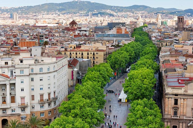 Улицы и площади Барселоны, достопримечательности Барселоны - Ла Рамбла