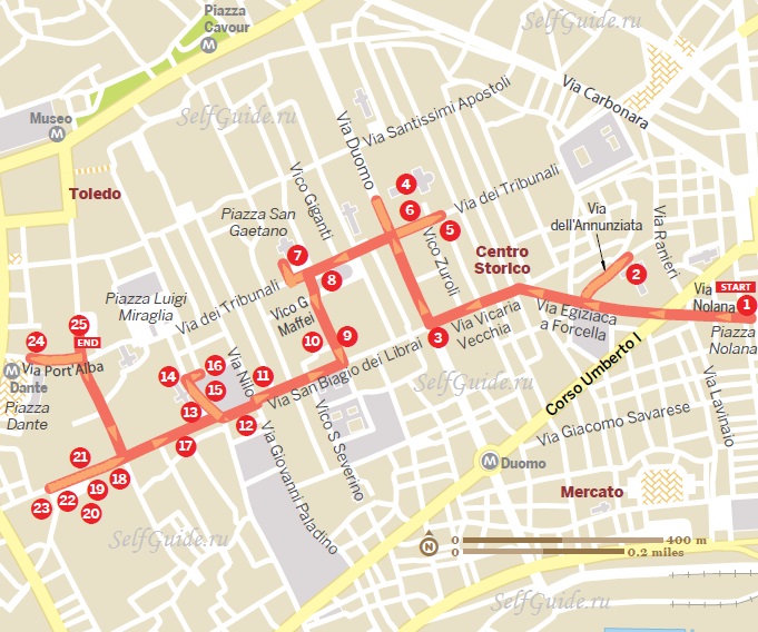 Туристический маршрут по историческому центру Неаполя с картой и описанием