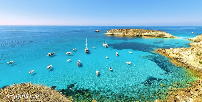 Lampedusa и Linosa near Agrigento, Sicily