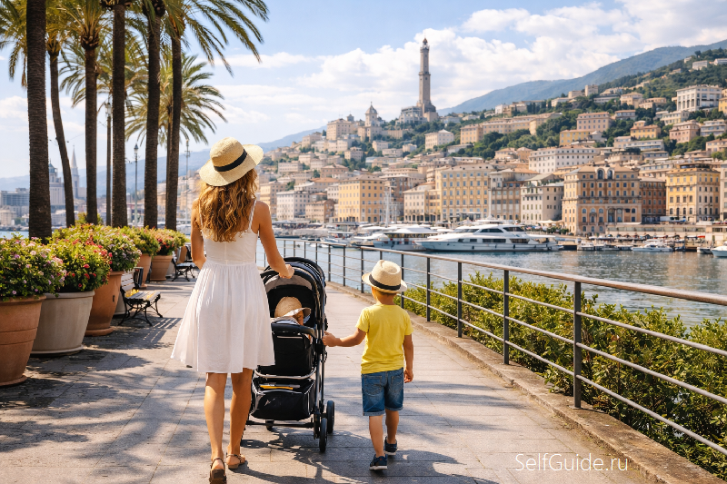Генуя с детьми, насколько удобно в Генуе с коляской