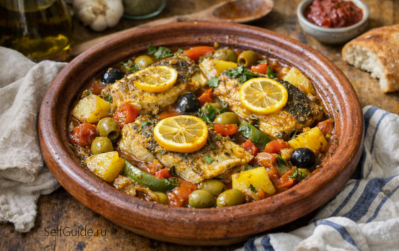 Тажин с морепродуктами (Tajine de Crevettes / Poissons)