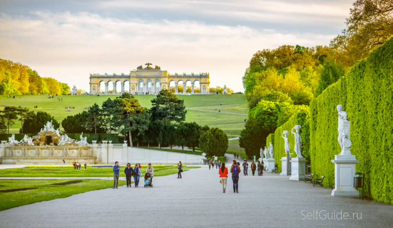 Дворец Шёнбрунн (Schönbrunn) в Вене - Vienna schonbrunn-palace Gloriette park