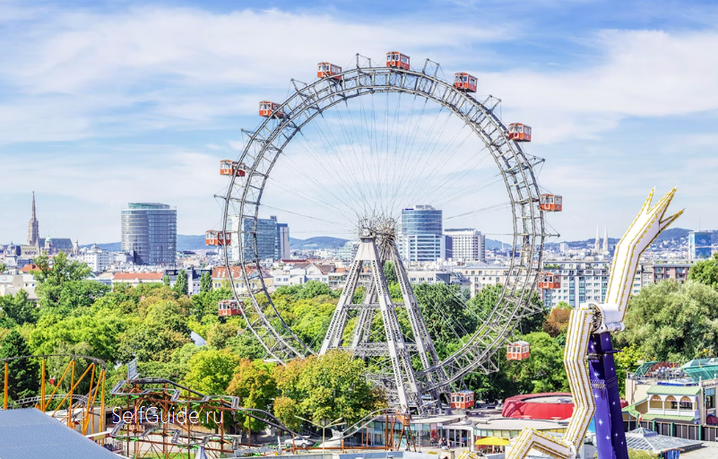 Венское колесо обозрения (Wiener Riesenrad), парк Prater. Вена с детьми